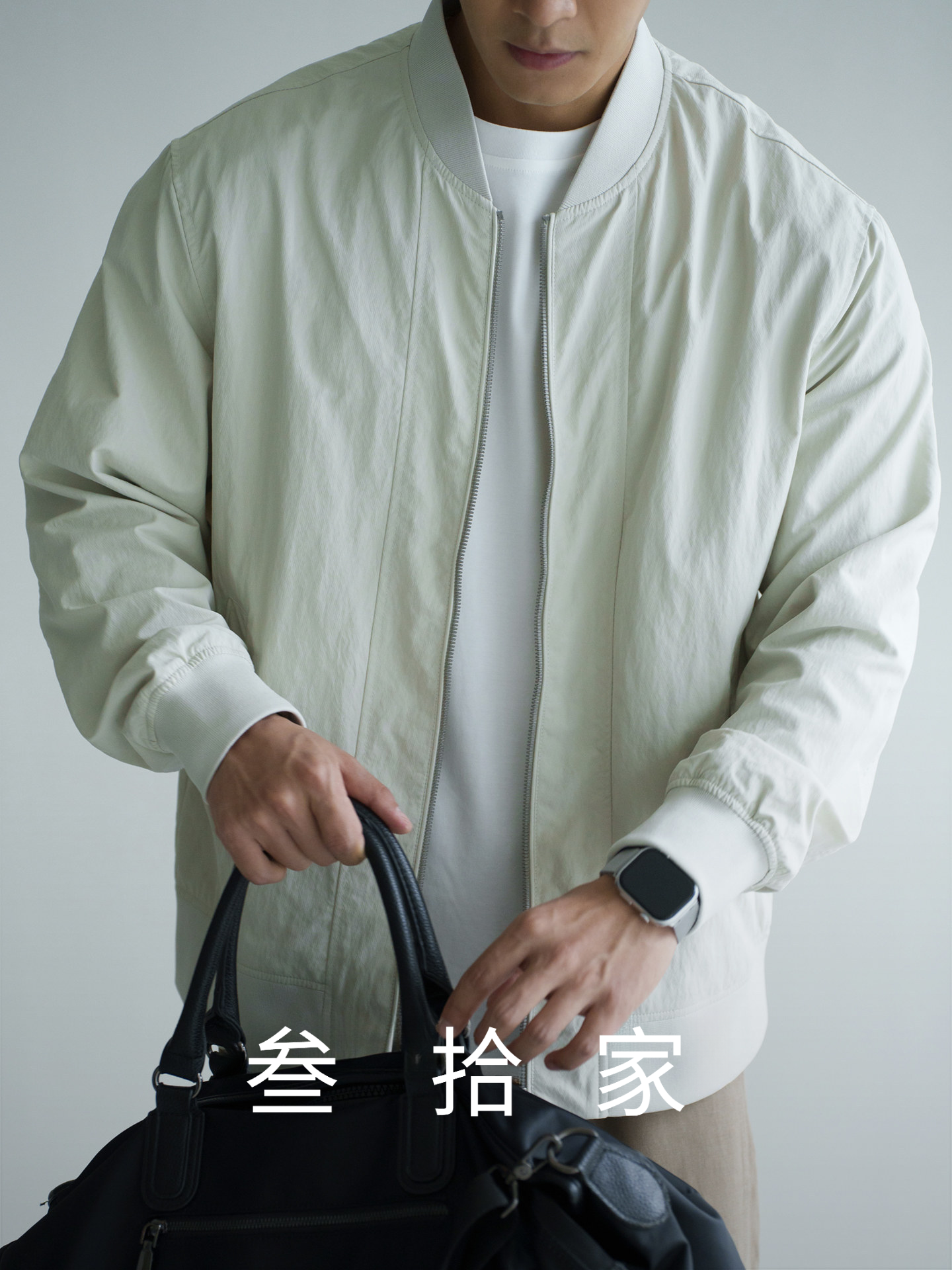 男春夏微縐肌理輕量化外套