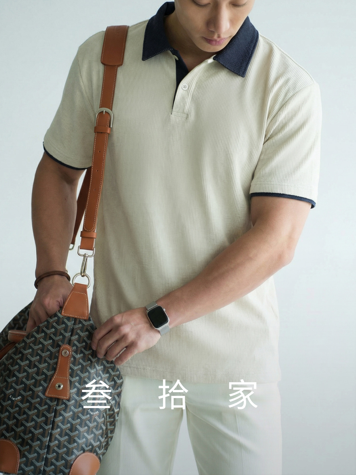 男春夏撞色拼接短袖T恤