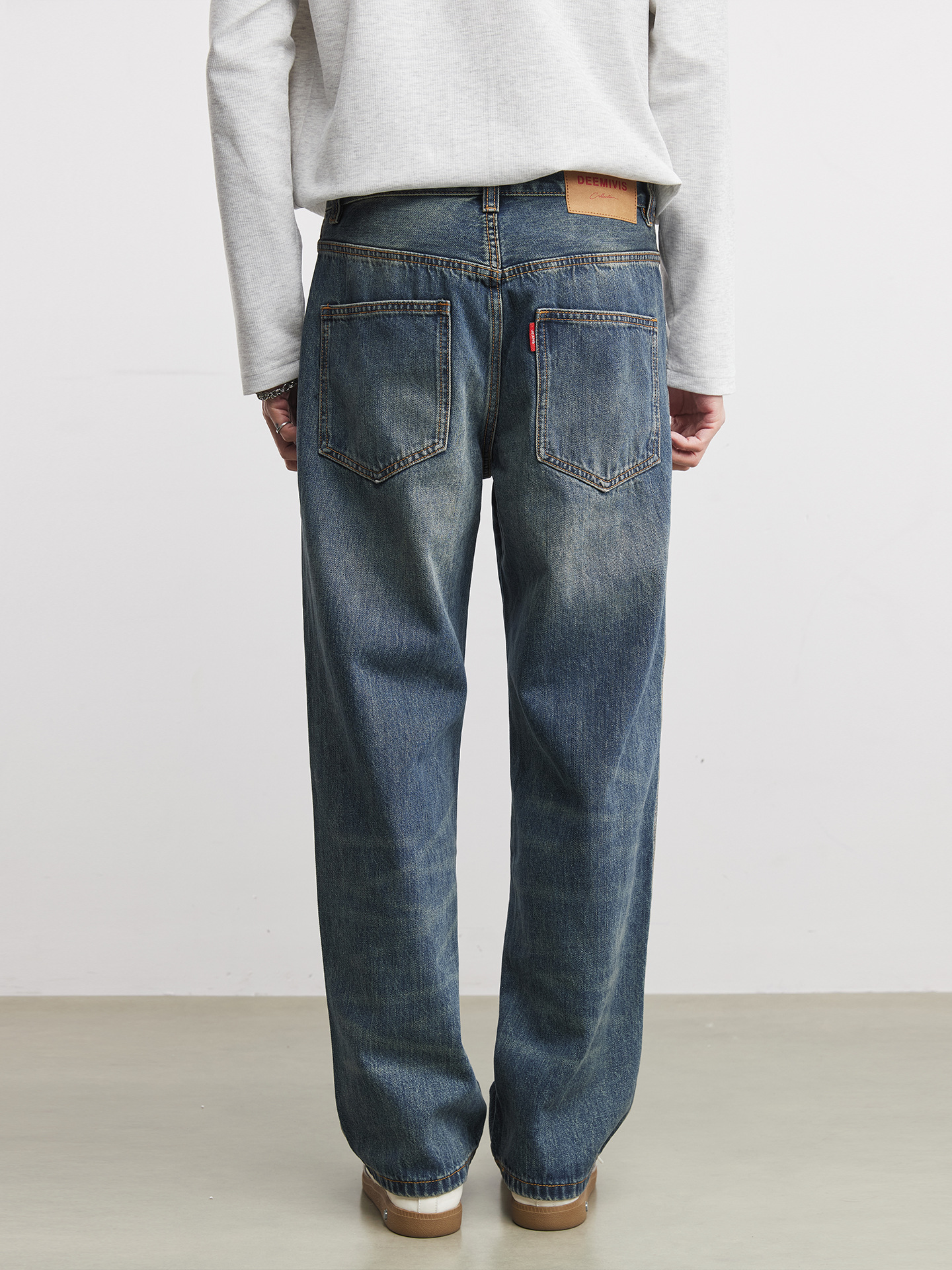 經典復古直筒牛仔褲