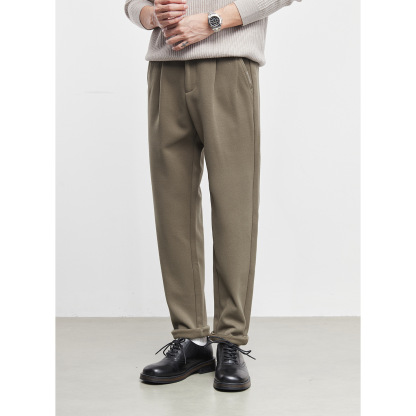 男士秋冬加厚錐形長褲