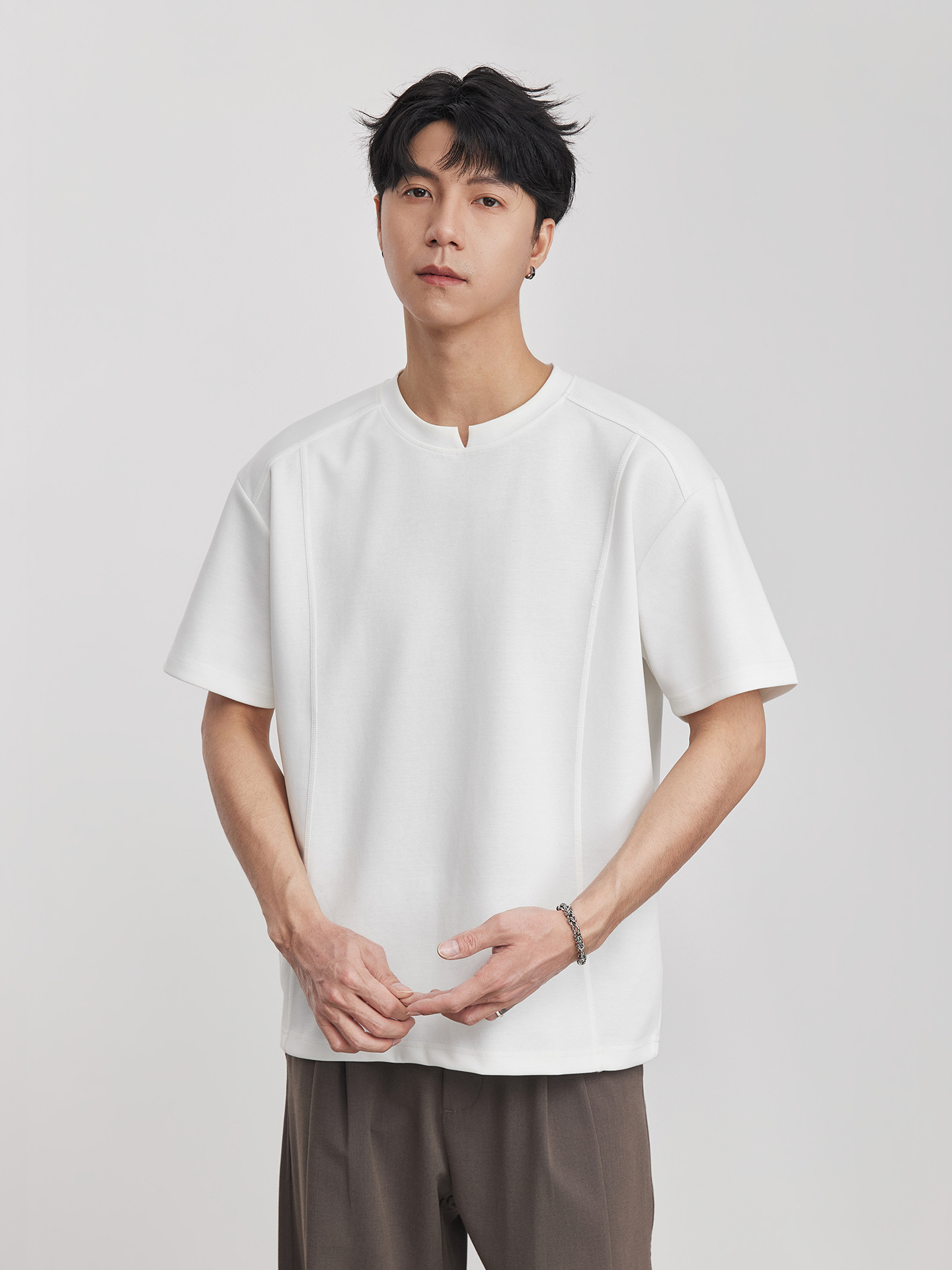 重磅260g曼巴棉純色簡約T恤