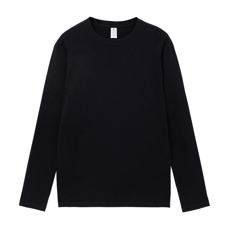 男士春秋圓領薄款棉質長袖T恤