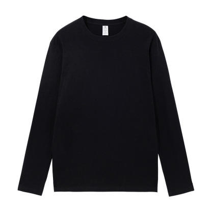 男士春秋圓領薄款棉質長袖T恤