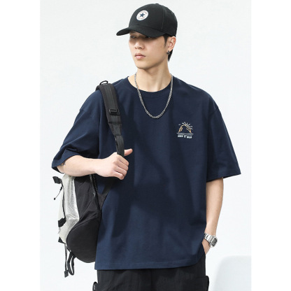 男士夏季印花圓領BF風短袖T恤