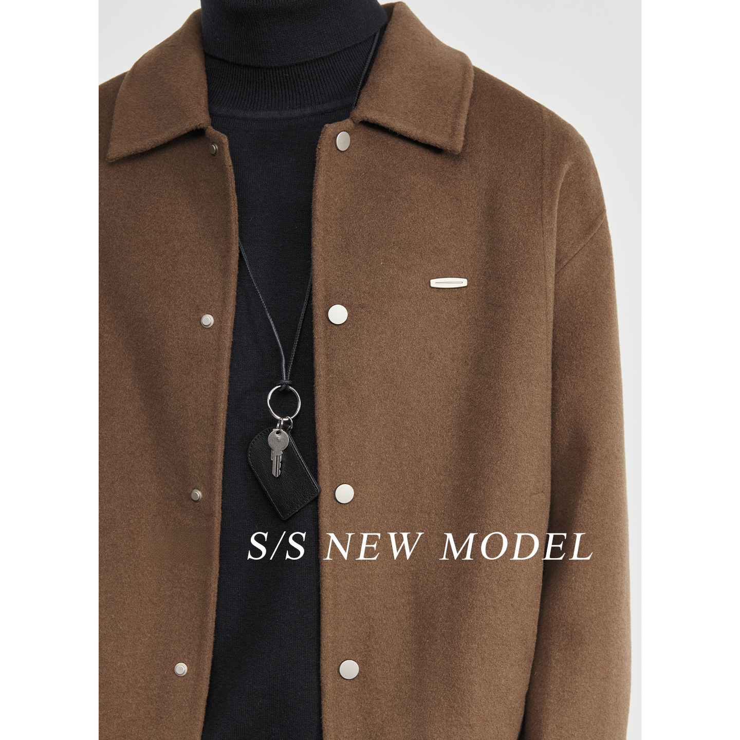 男士冬季雙面羊毛毛呢外套