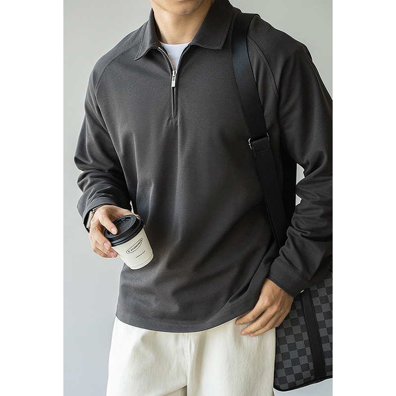 美式空氣層半拉鏈老錢風衛衣