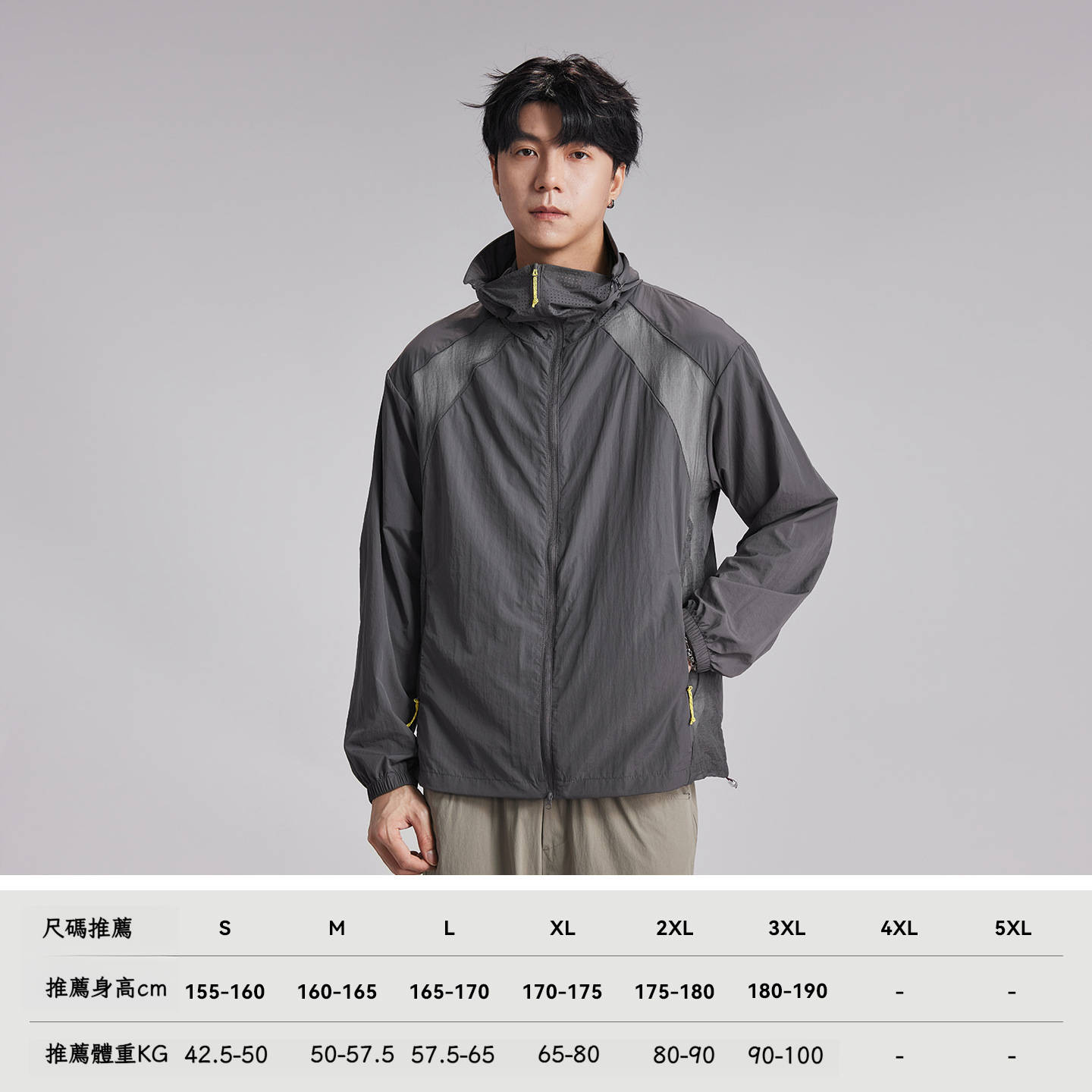 拼接防曬速乾連帽外套