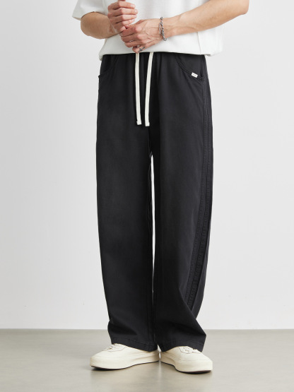 男裝萊賽爾天絲直筒闊腿褲