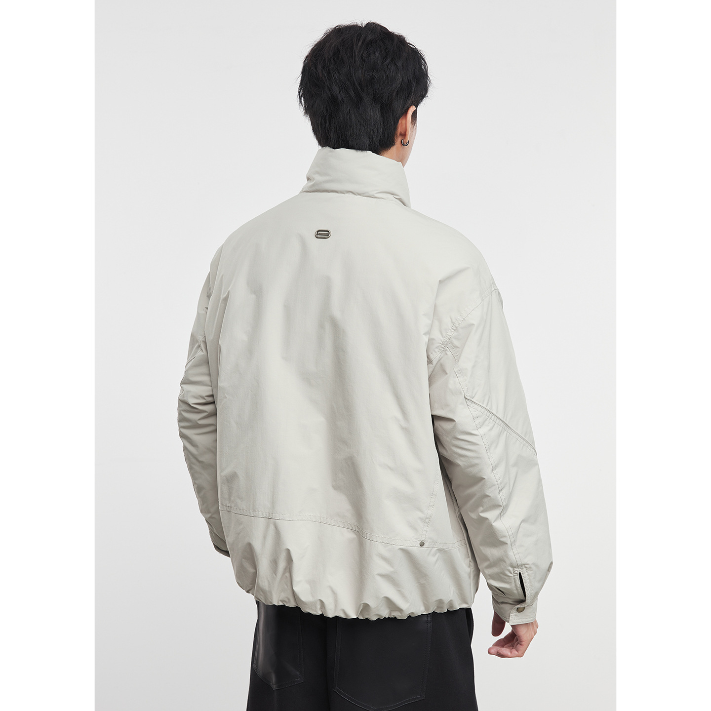 男士秋冬立領工裝棉服