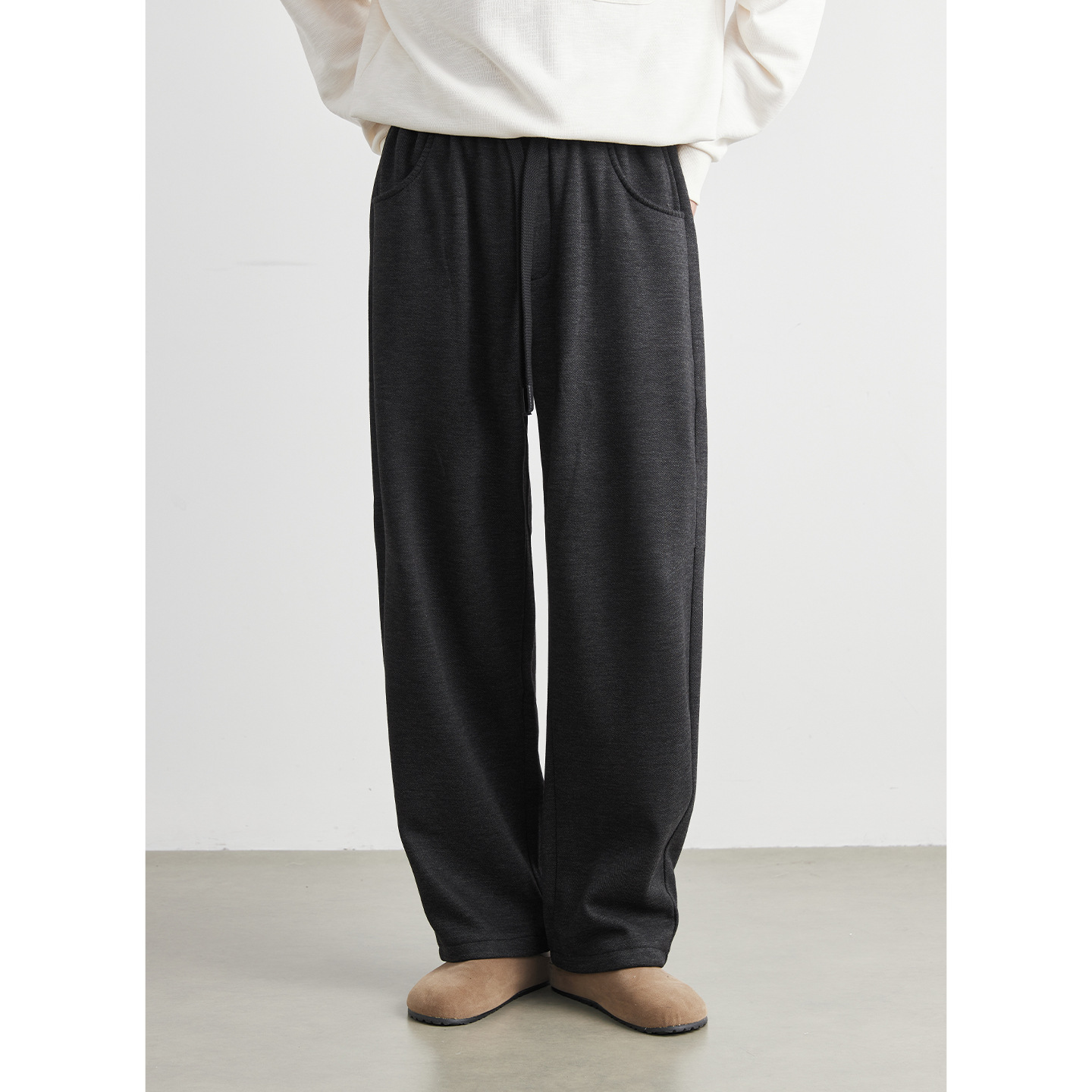 男士秋冬加厚運動褲