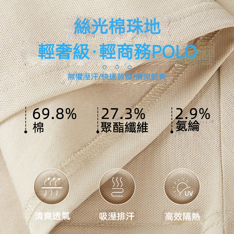 男士夏季休閒保羅翻領短袖T恤