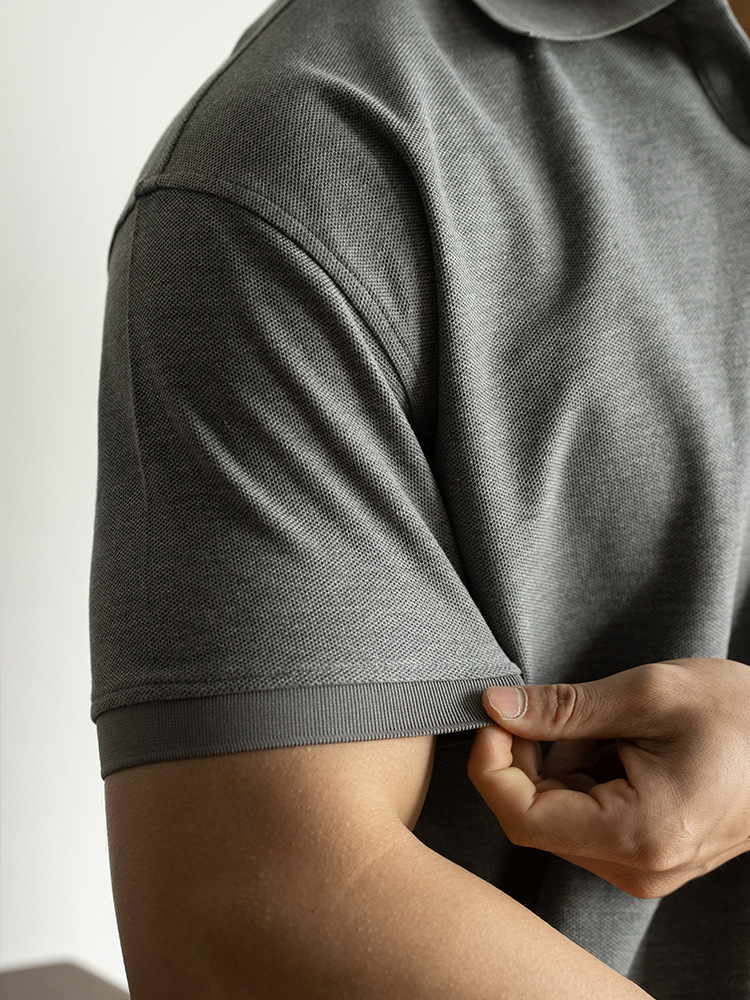 春季萊賽爾絲光面透氣短袖POLO衫