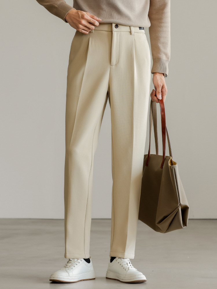 春季男士商務抗皺免燙微彈休閒西褲