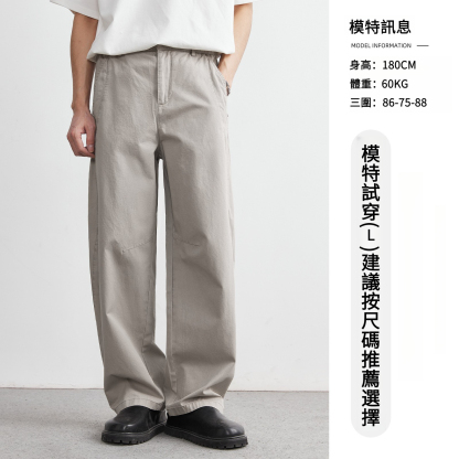 男士秋冬美式純棉工裝直筒長褲