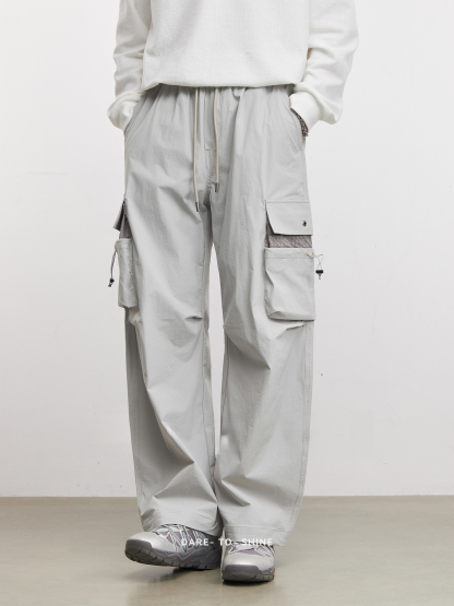 男士春季高端直筒傘兵速乾運動褲