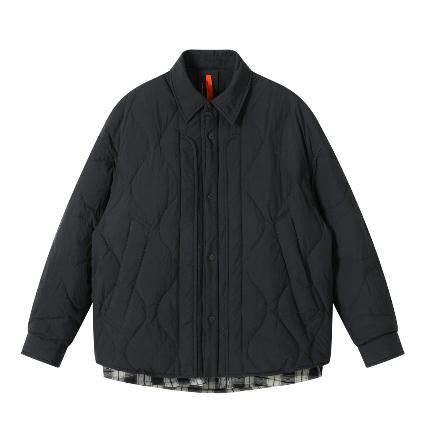 男士假兩件90白鴨絨羽絨服