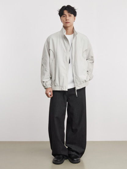 男士春秋立領美式飛行外套