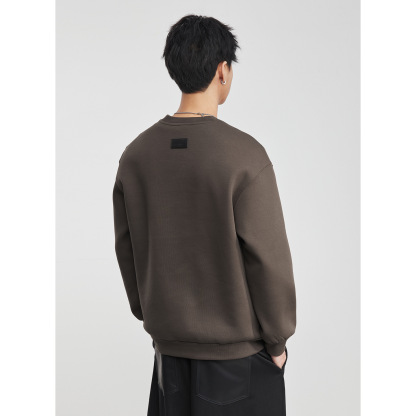 男士秋冬圓領加絨衛衣