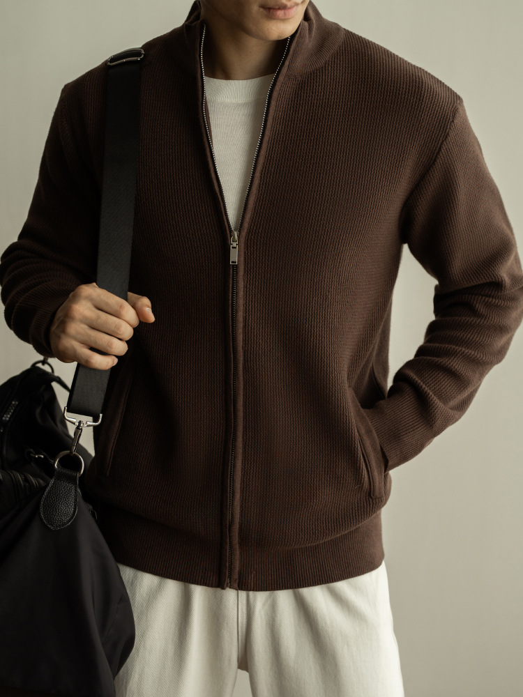 老錢風抗起球激勵針織外套