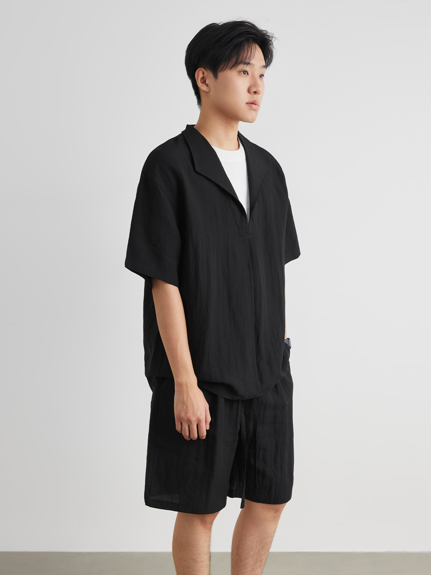 萊賽爾天絲短袖短褲套裝速乾