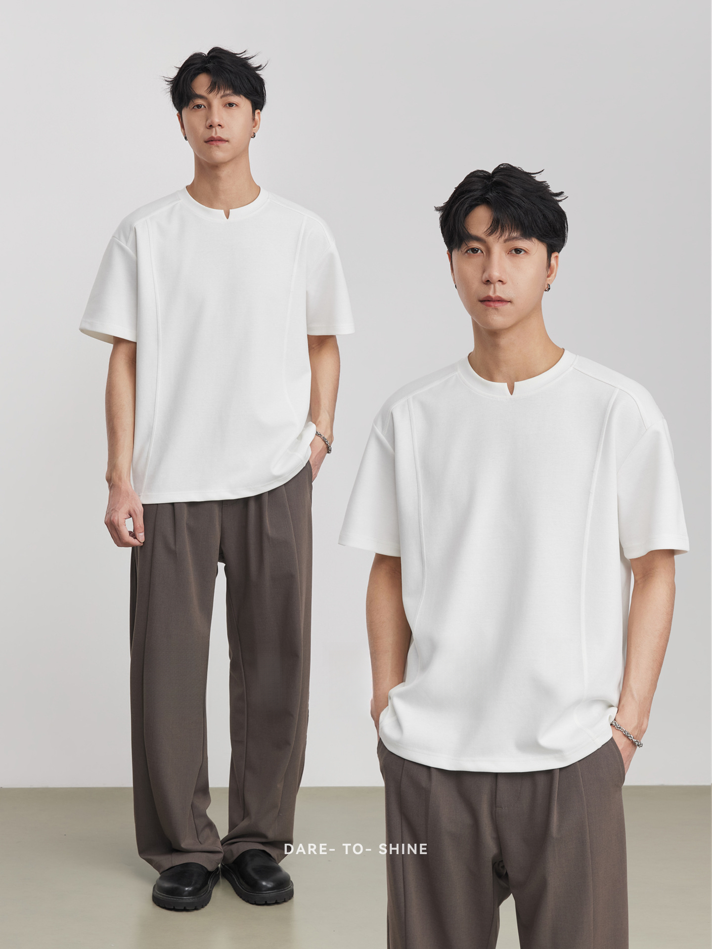 重磅260g曼巴棉純色簡約T恤