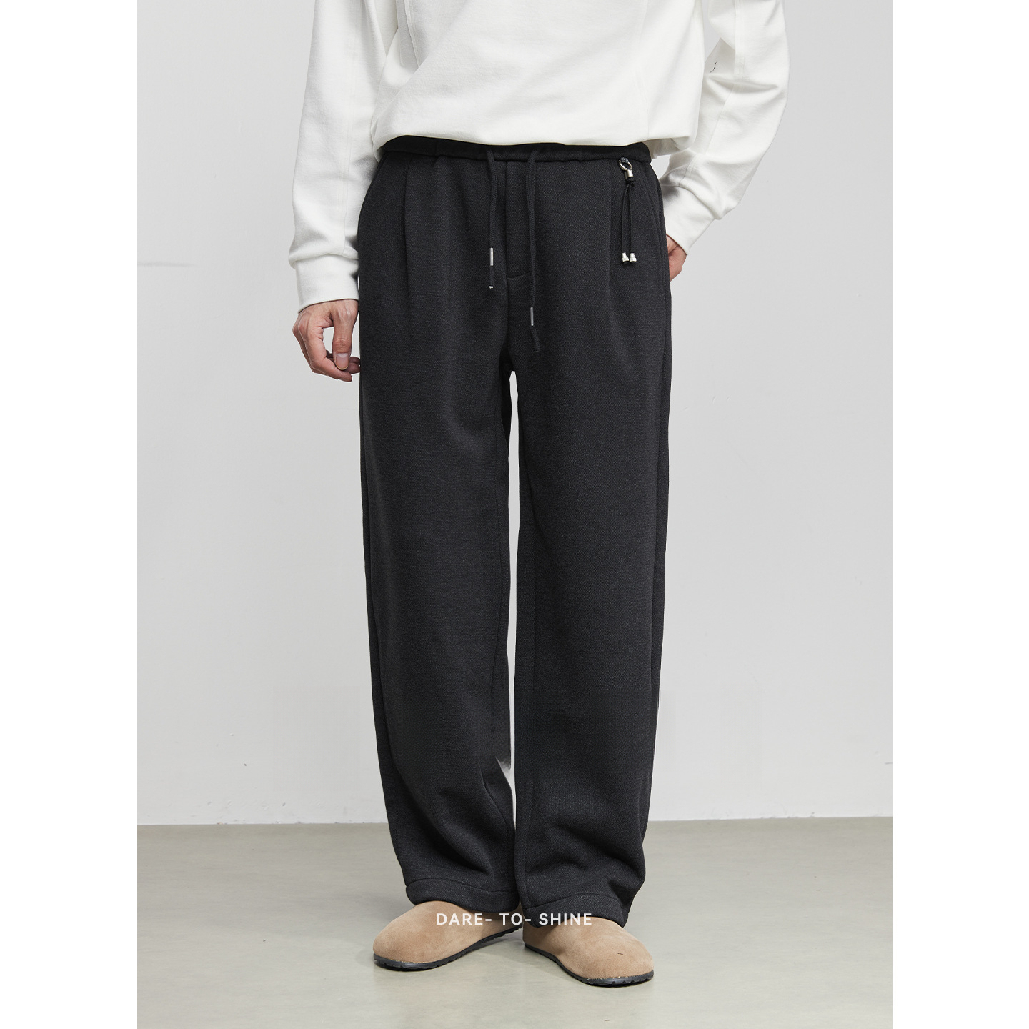 男士冬季加厚直筒休閒褲