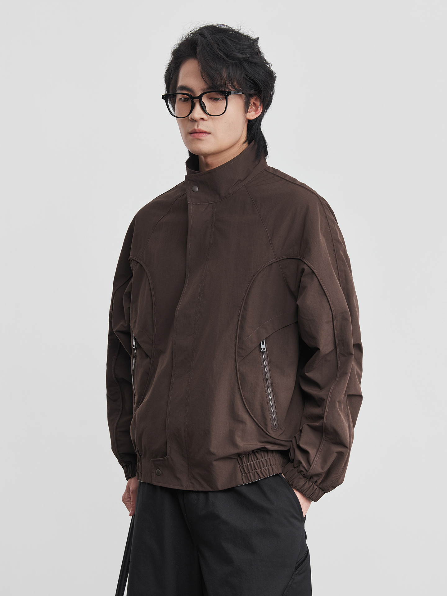 春季翻領寬鬆休閒夾克