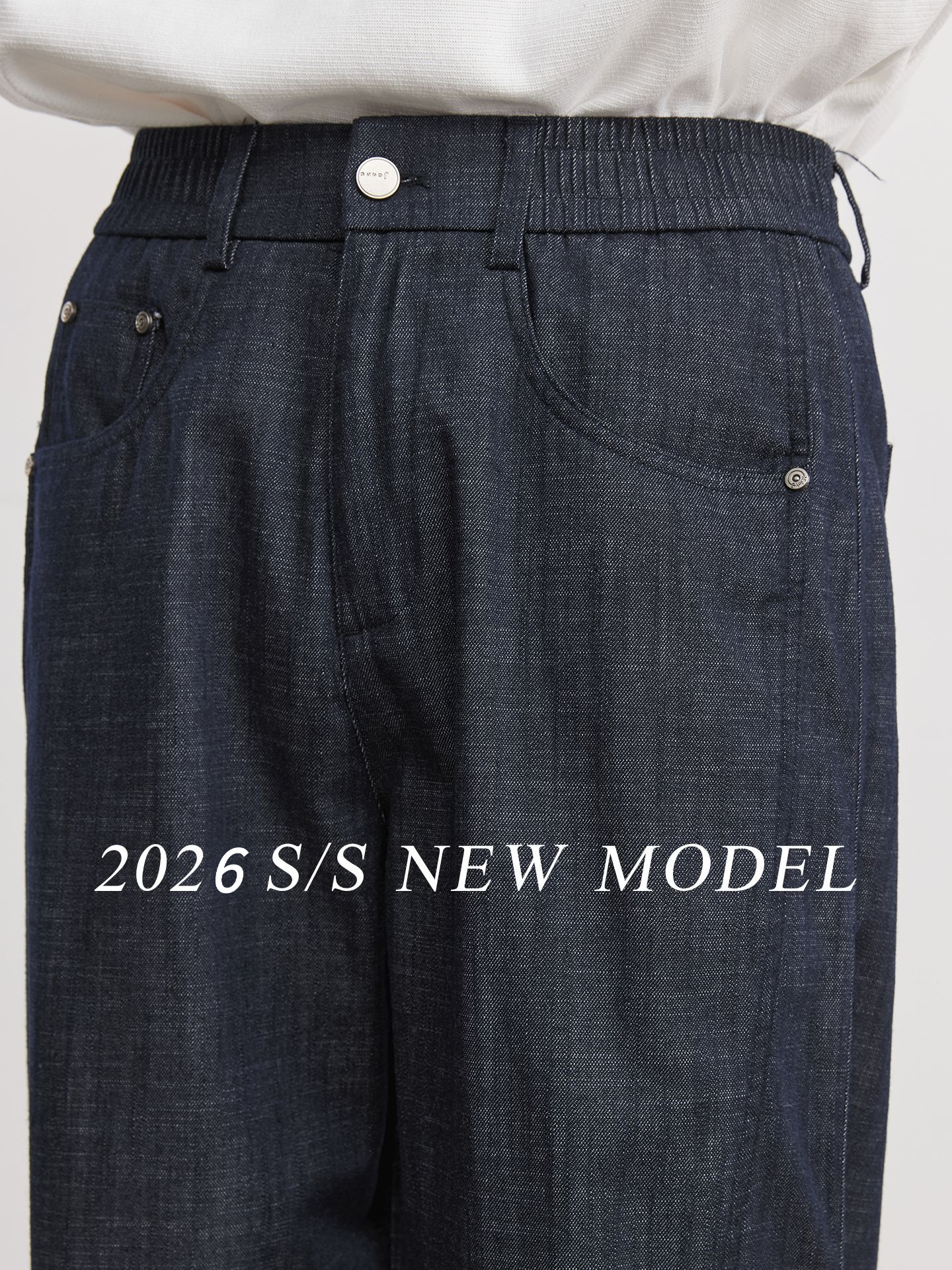 寶藍色簡約商務休閒褲