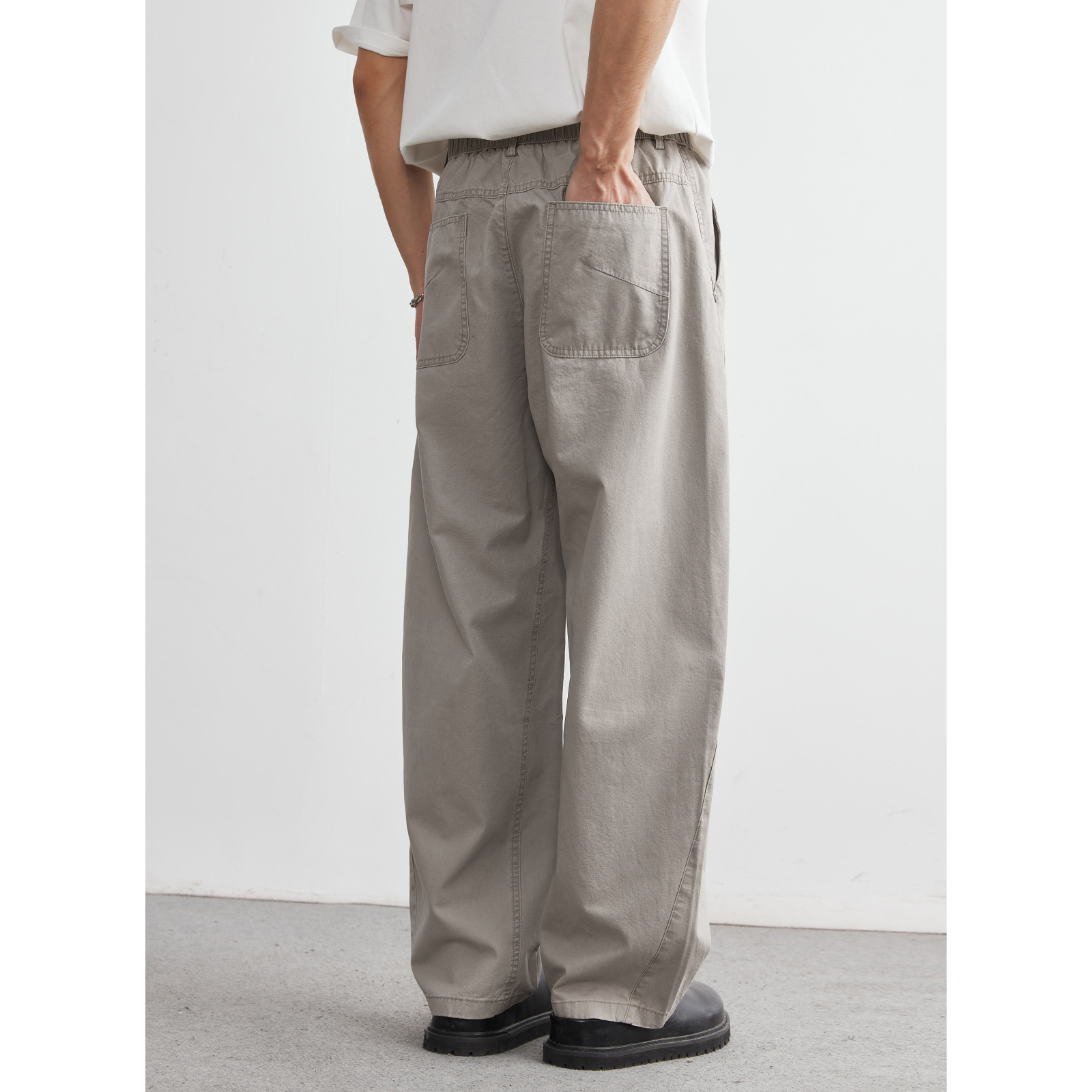 男士秋冬美式純棉工裝直筒長褲