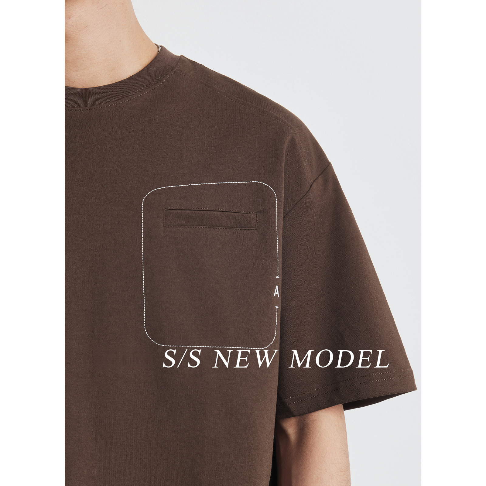 男士夏季230G圓領簡約短袖T恤