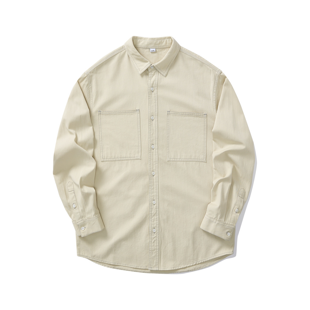 男士春季40支純棉長袖襯衫明顯設計