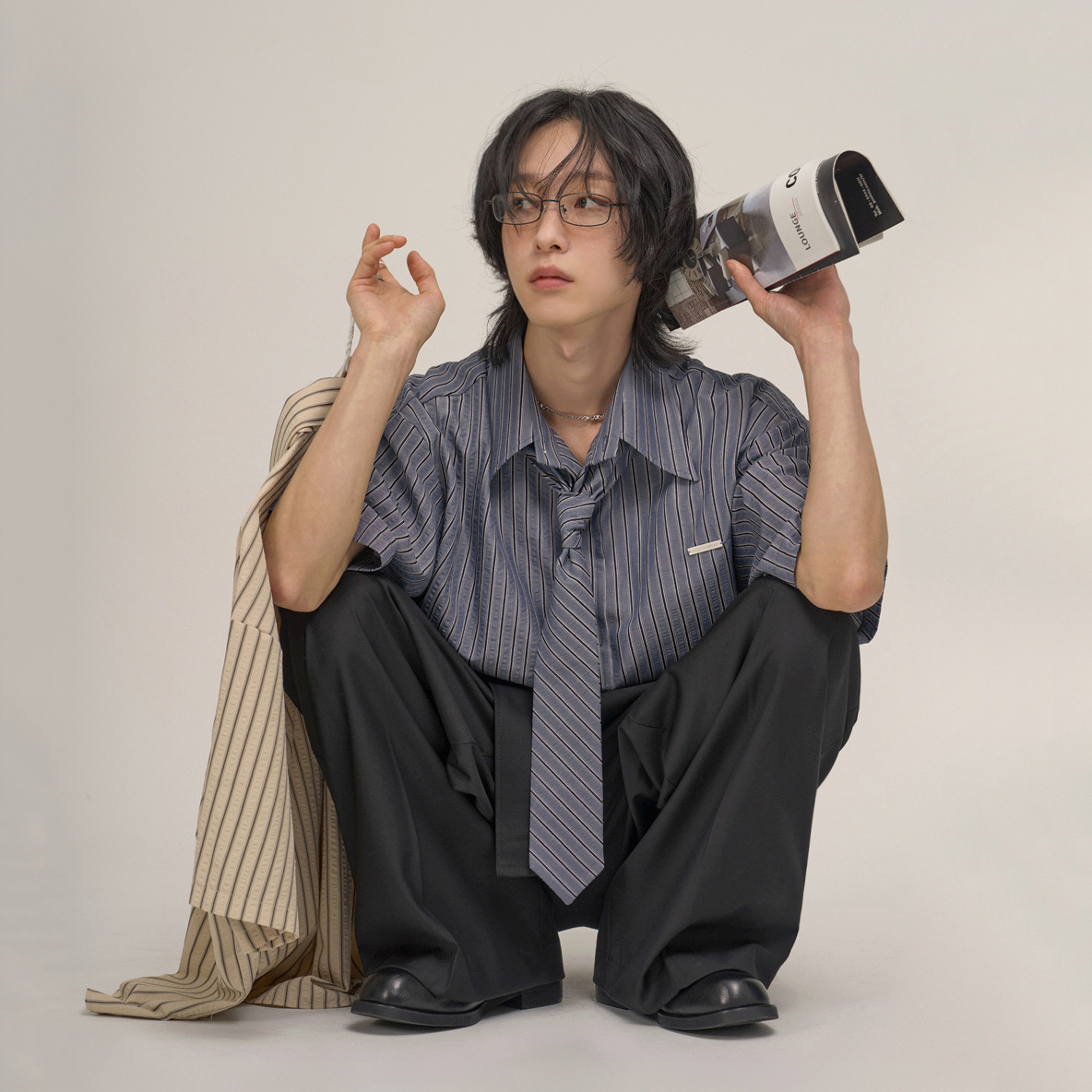 日系條紋短袖襯衫DK服