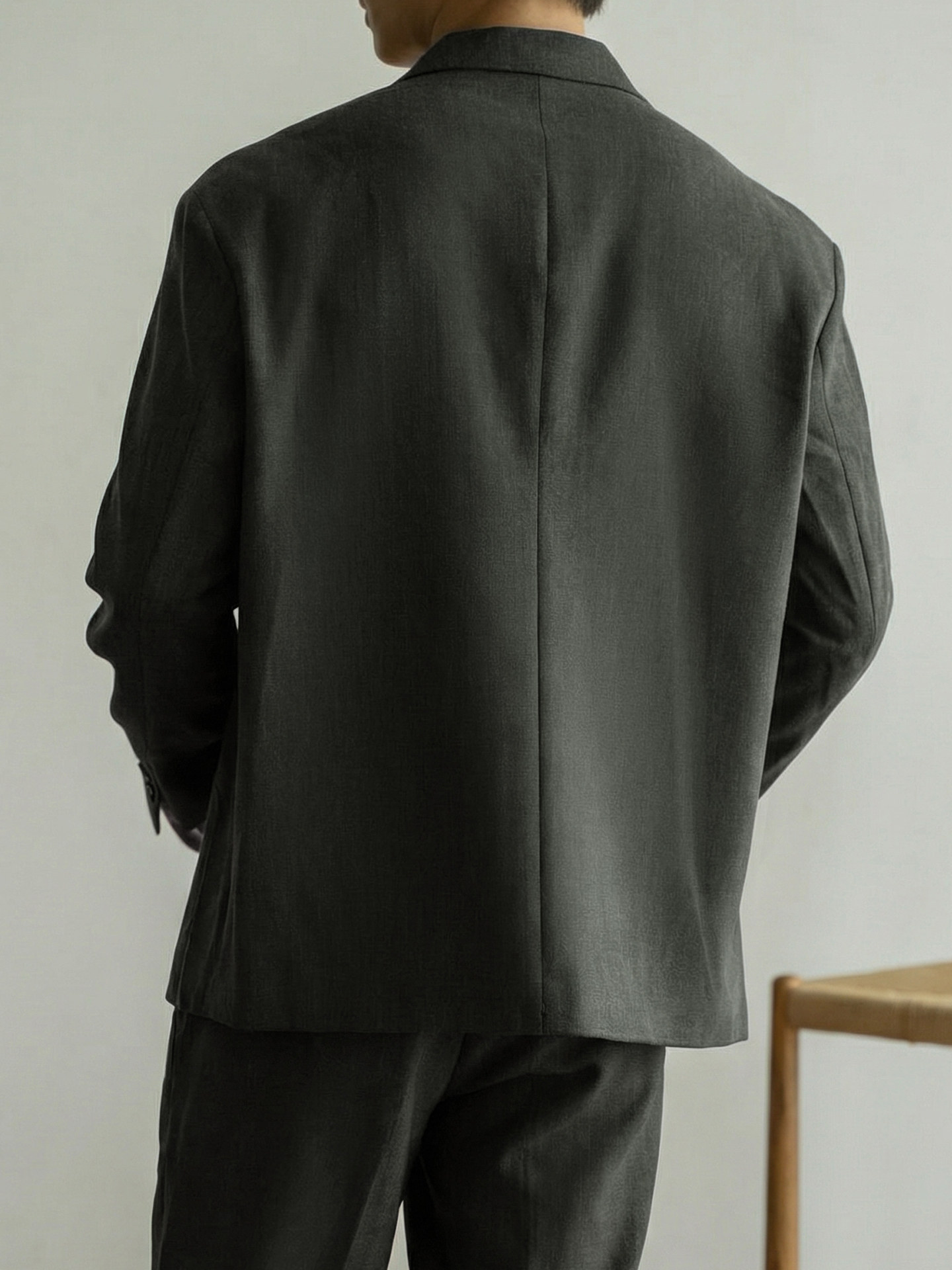 男春秋單排雙扣耐磨西服外套