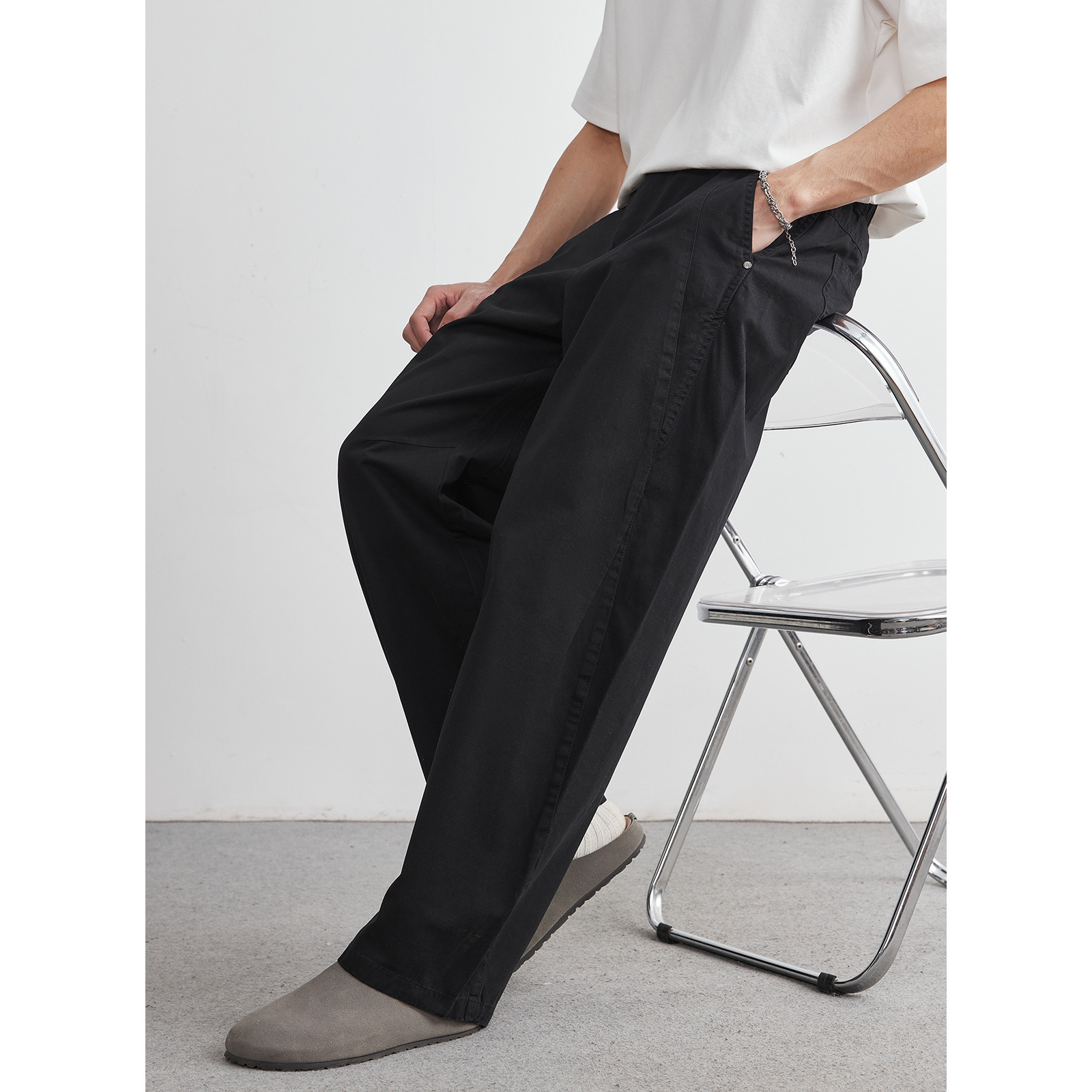 男士秋冬美式純棉工裝直筒長褲