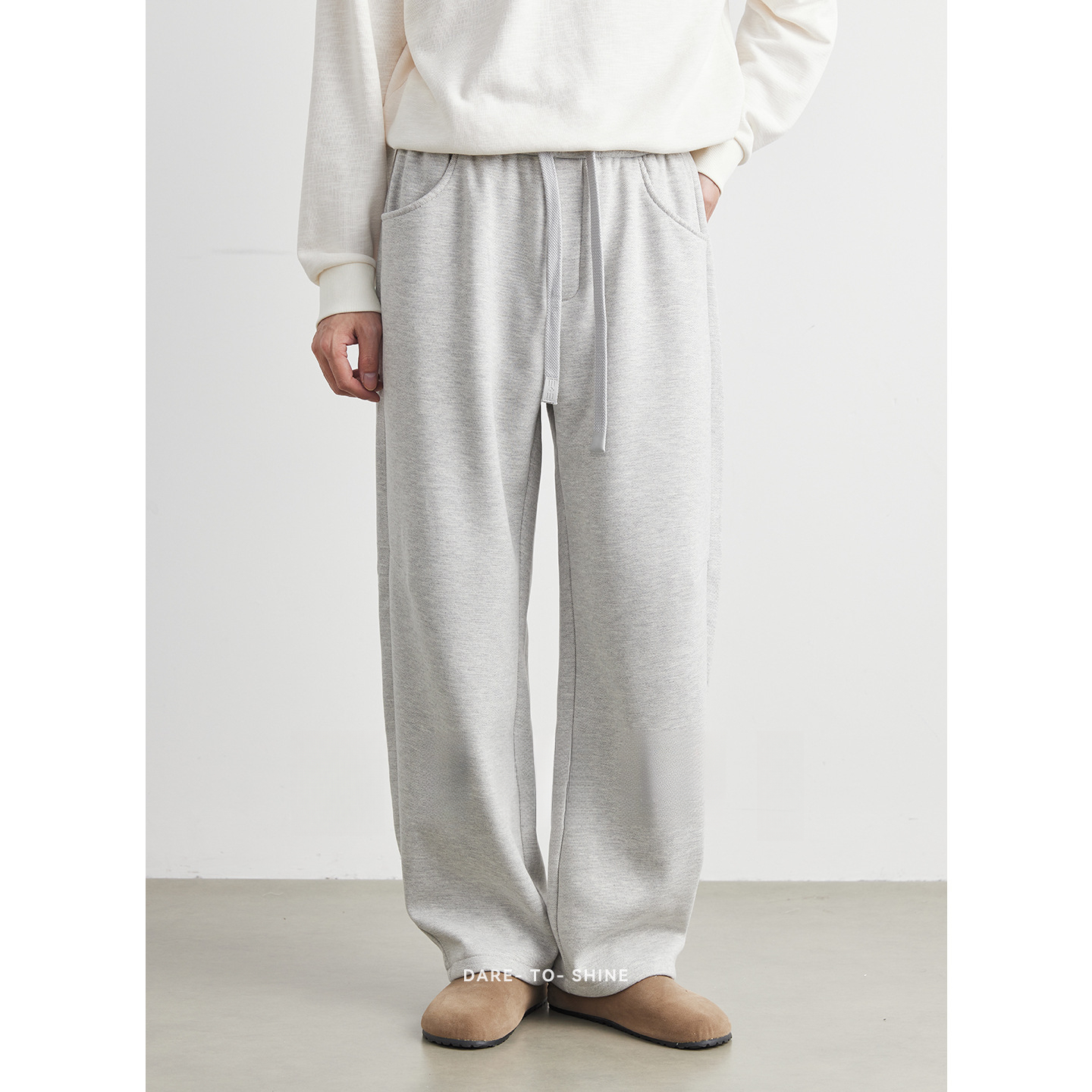 男士秋冬加厚運動褲