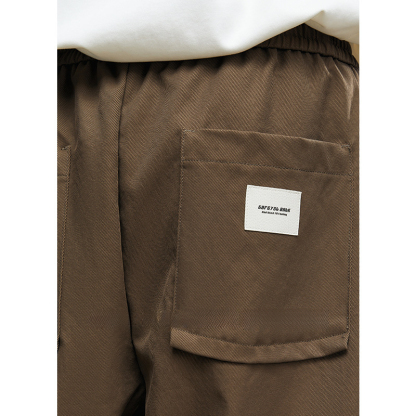 男士春秋美式工裝闊腿彎刀褲