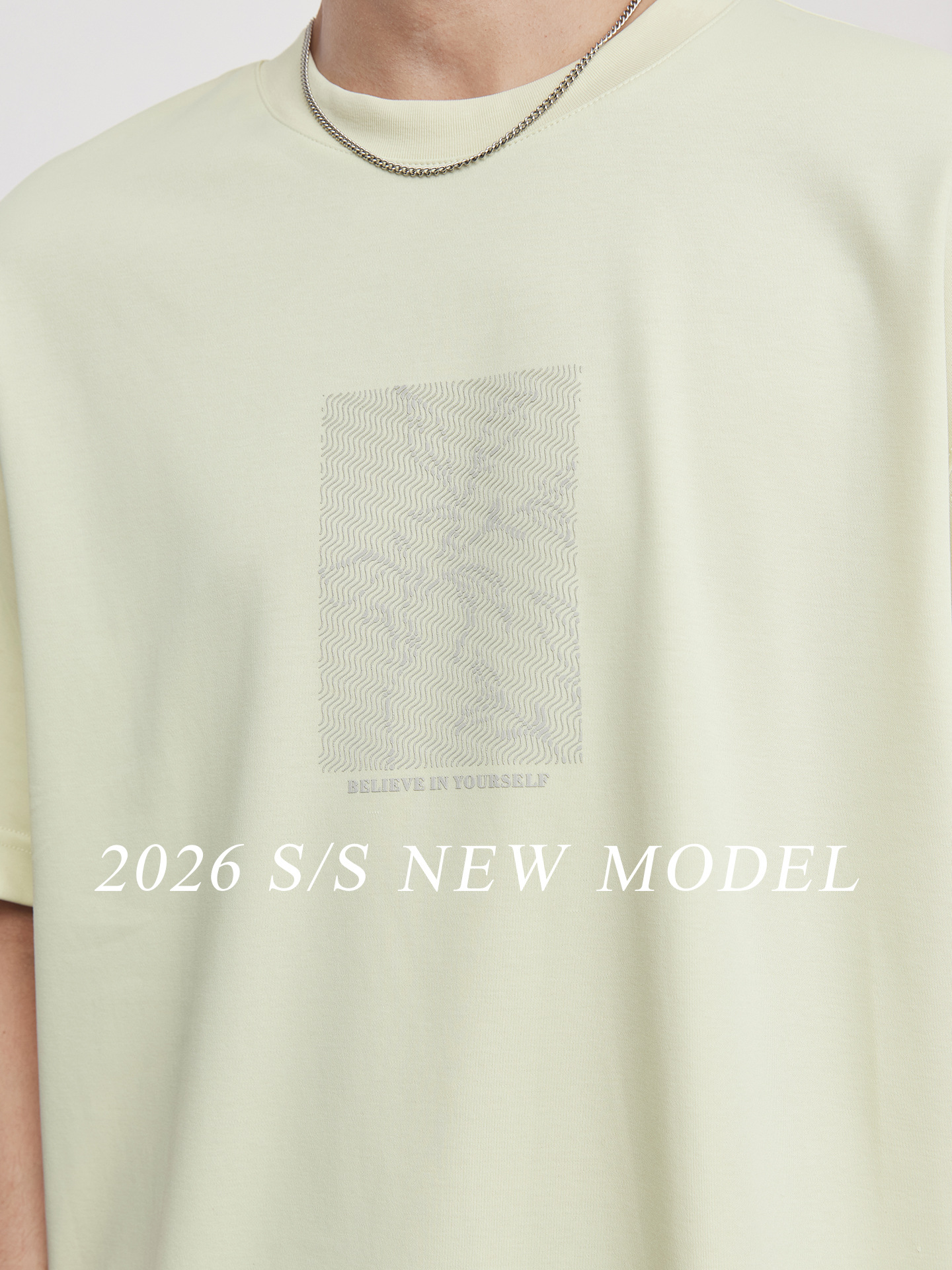 親膚液氮氨棉日系簡約印花圓領短T