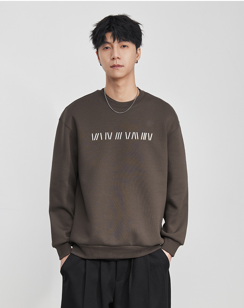 男士秋冬圓領加絨衛衣