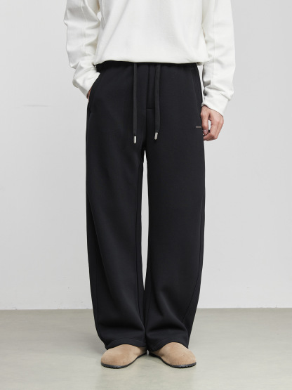 春季寬鬆抽繩純色衛褲