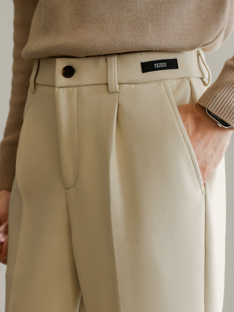 春季男士商務抗皺免燙微彈休閒西褲