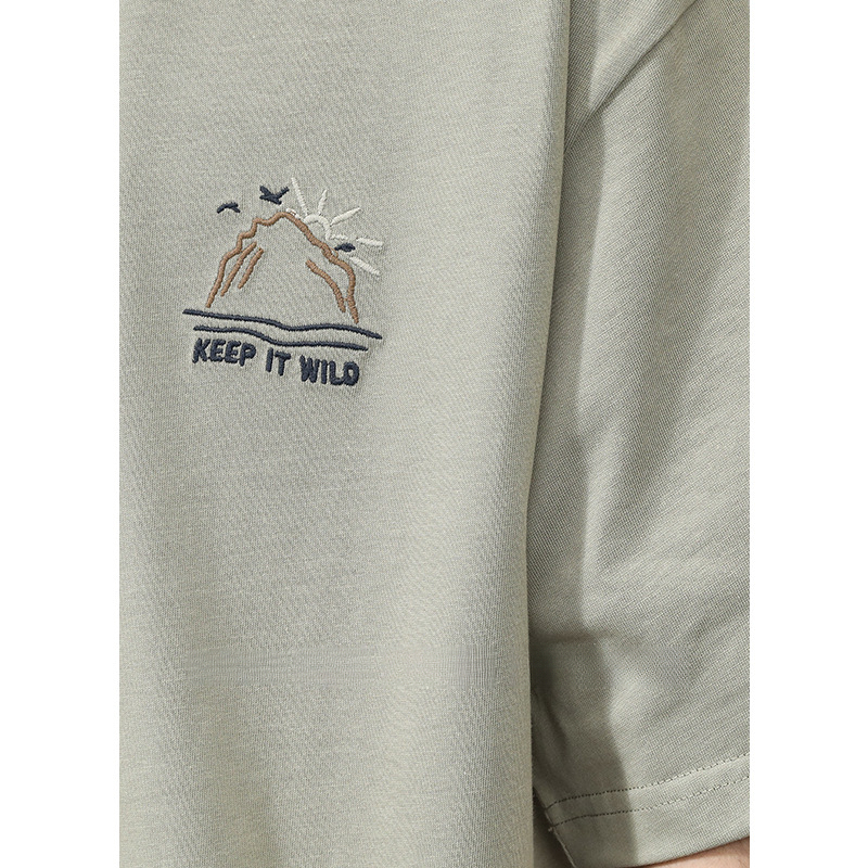 男士夏季印花圓領BF風短袖T恤