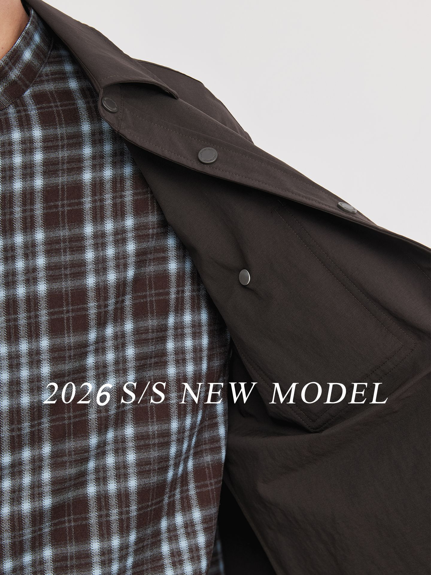 春秋鹿皮絨撞燈芯領復古啞光假兩件襯衫夾克