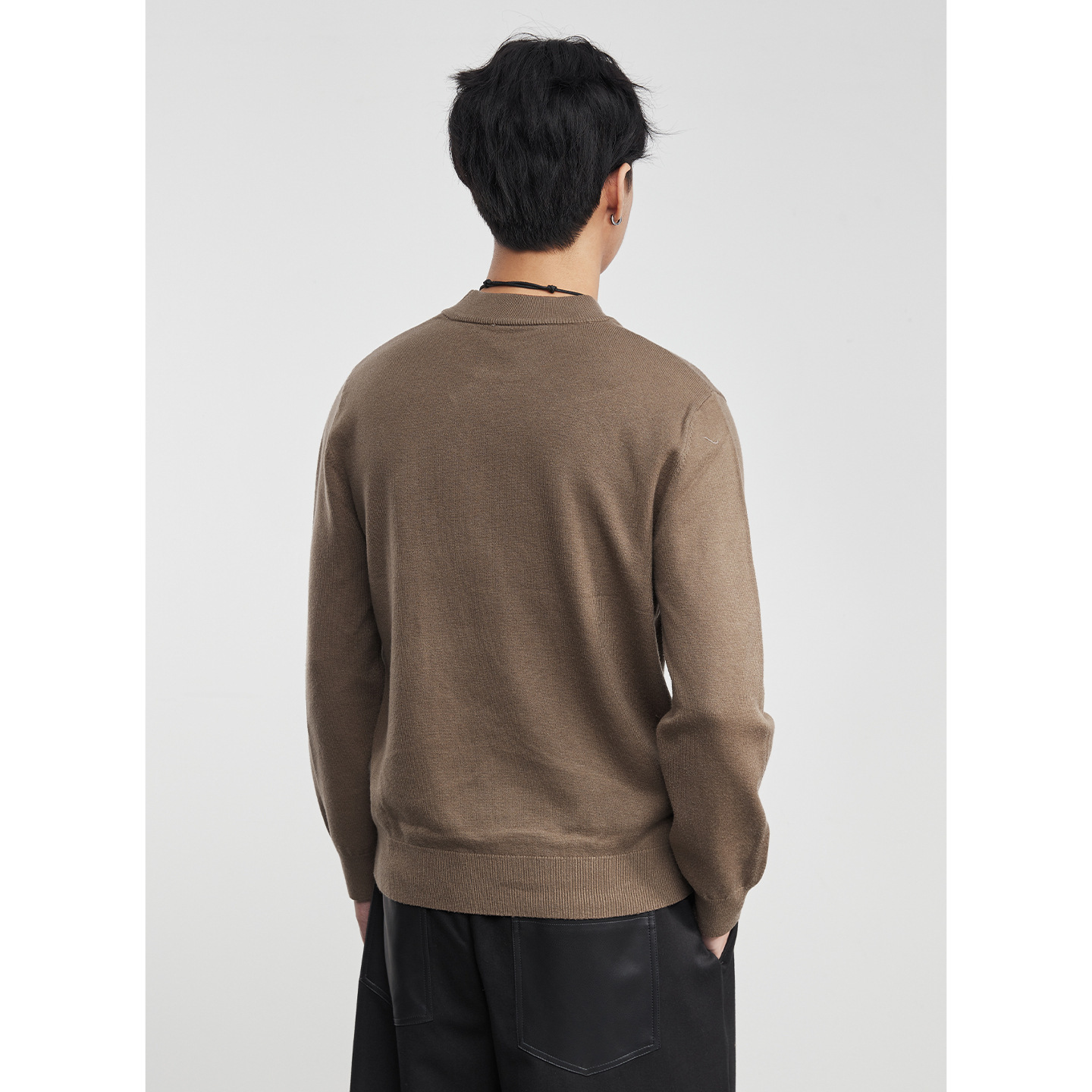 男士秋冬德絨半高領毛衣