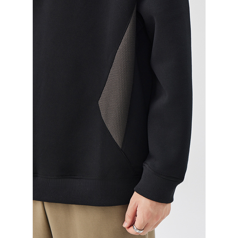 男士美式撞色圓領衛衣