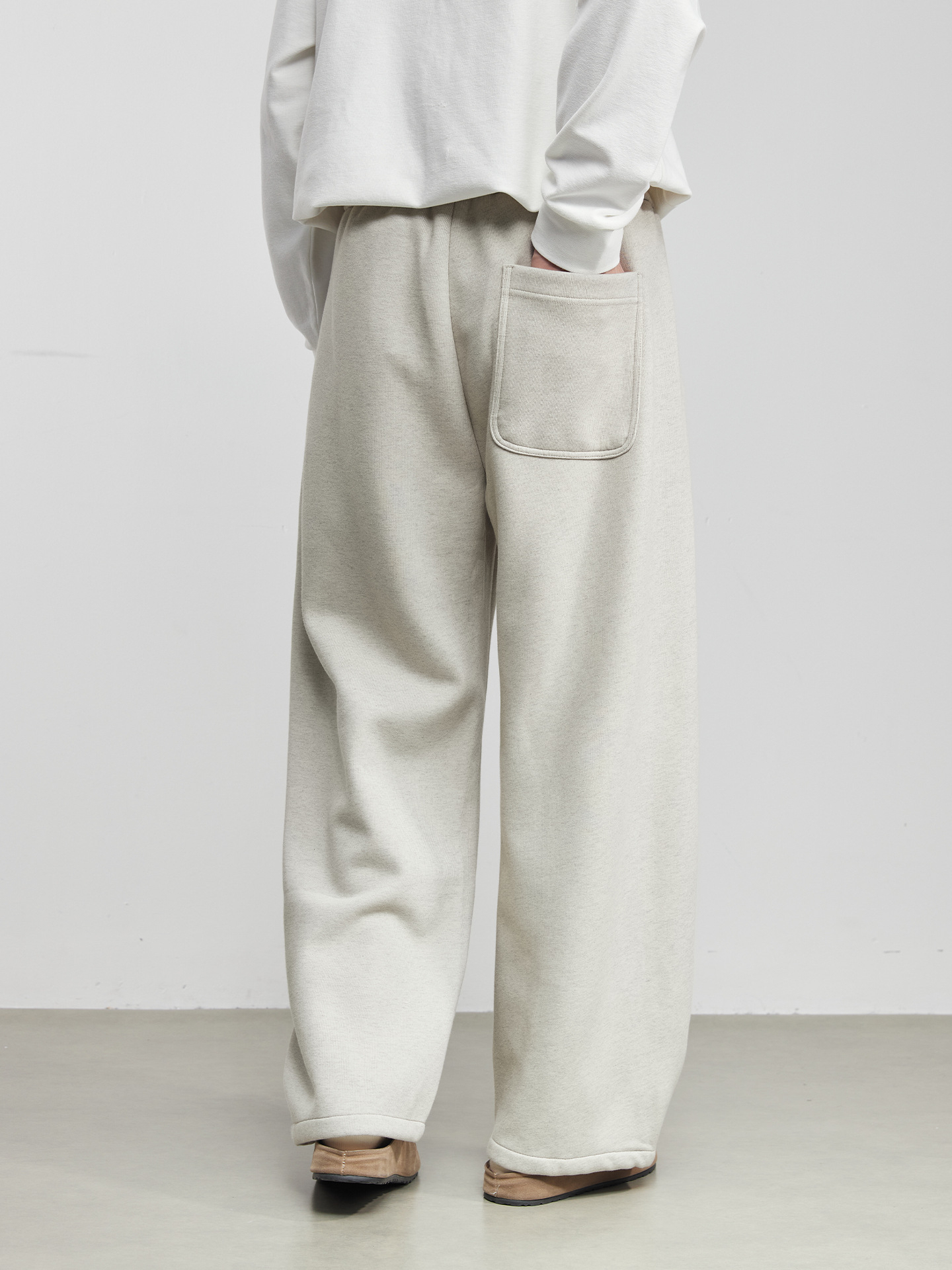 春季寬鬆抽繩純色衛褲