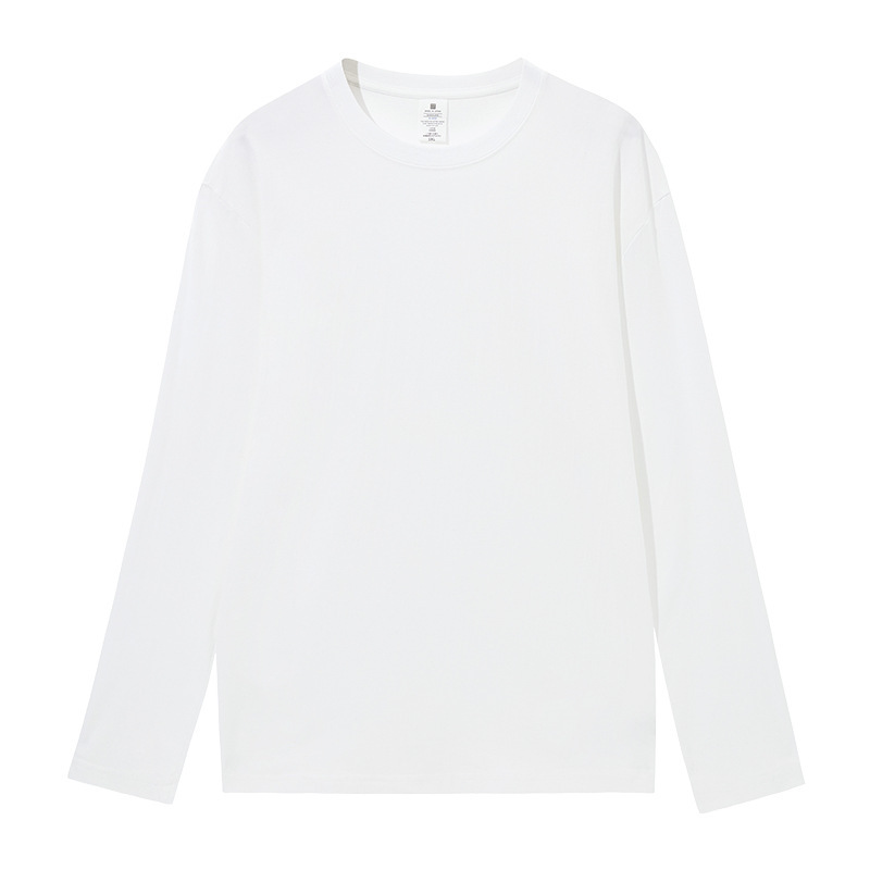 男士春秋圓領薄款棉質長袖T恤
