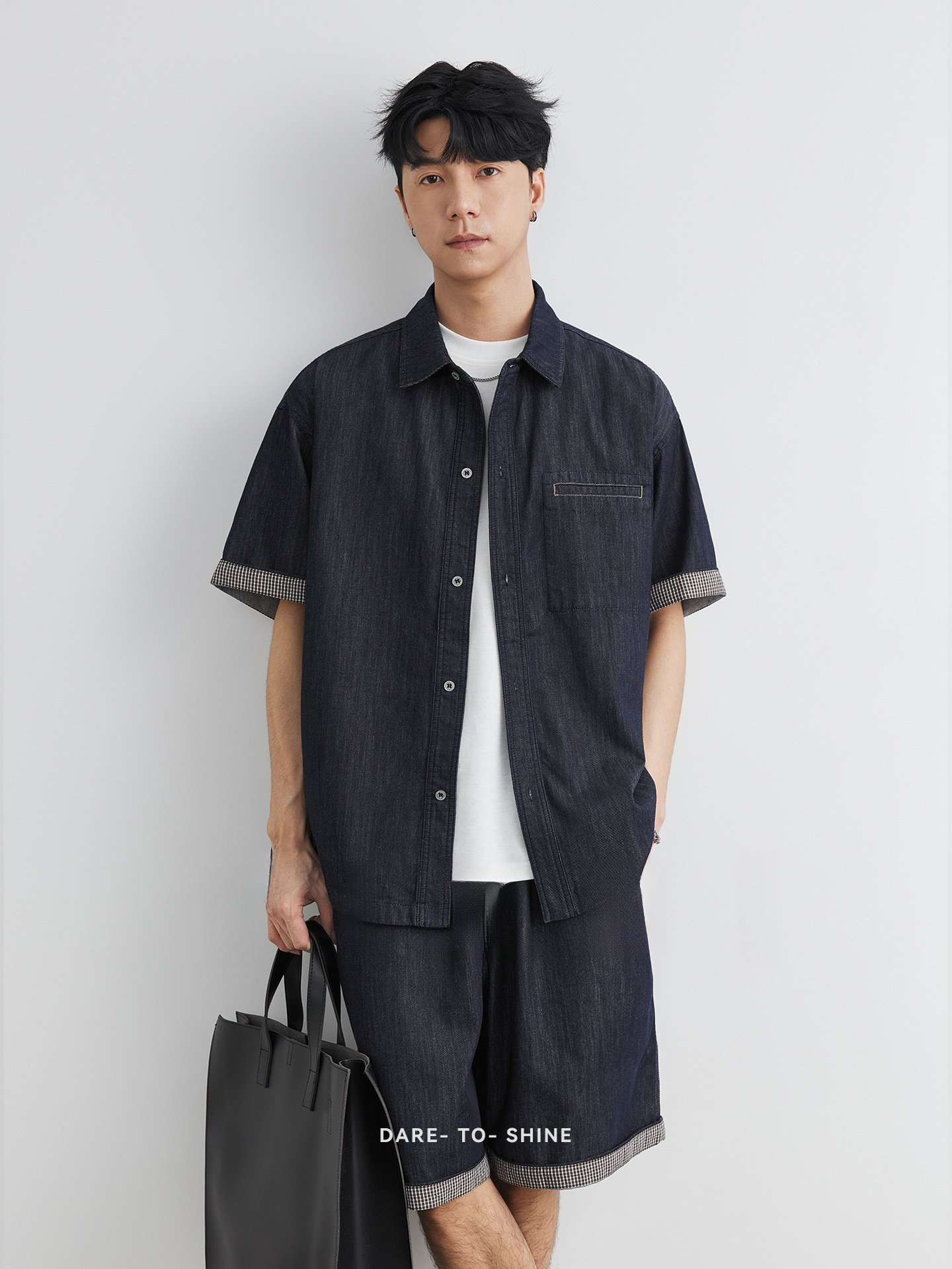 夏季男裝爆款牛仔套裝