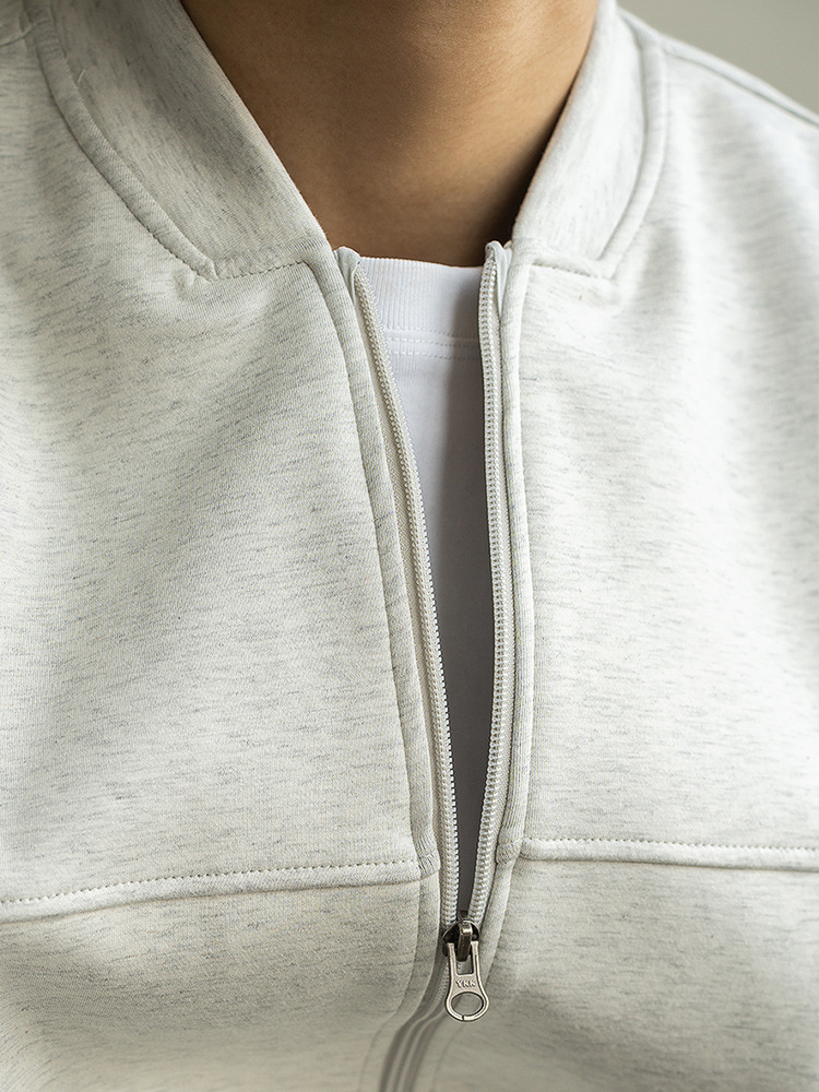 重磅日系棒球寬鬆拉鏈外套