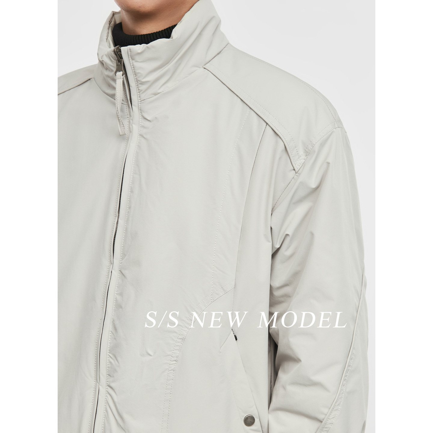 男士秋冬立領工裝棉服