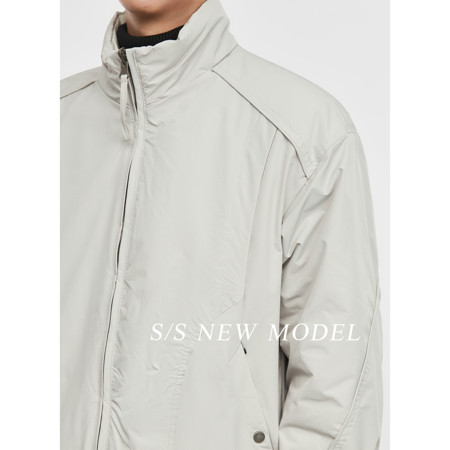 男士秋冬立領工裝棉服